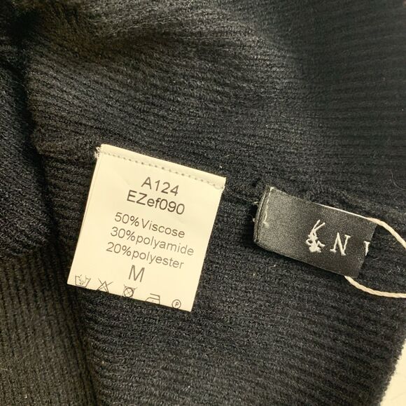 NWT EFAN Women’s Black Tube Top Twist Knot Front Knit Strapless Crop Top -Medium - Picture 5 of 5